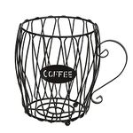 SOUJOY Coffee Pod Holder, K Cup Holder, Large Capacity Espresso Coffee Creamer Organizer Basket for Counter Coffee Bar, Coffee Pod Capsule Storage for K Cups, Black