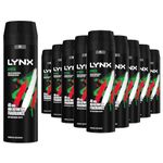 Lynx Africa Men's Fragrance, Aluminium Free Masculine Body Spray Deodorant, Fresh And Long Lasting Odour Protection, 10 Pack of 200m.