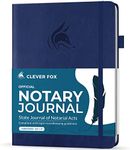 Clever Fox Notary Journal – Notary Public Journal of Notarial Acts – Hardcover Notary Log Book – Notary Supplies – 612 Record Entries, Numbered Pages, Hardcover, 8.5x11″ (Dark Blue)