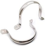 Nge 4inch Rigid Pipe Strap Clamp-Two Hole Strap-U Bracket Tube Clip-Stainless Steel Heavy Duty Pipe Fasten Holder-Secures Conduit，4Pcs（115mm)