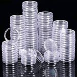 25 mm Coin Holder Capsules Clear Round Plastic Coin Container Case for Coin Collection Supplies (200)