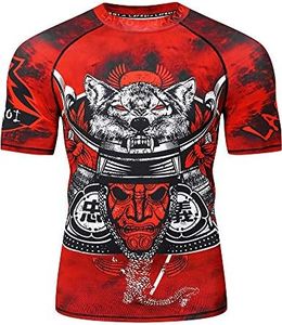 LAFROI Camisa de compresión de Manga Corta UPF 50+ Baselayer Performance para Hombre CLY08D Warrior M