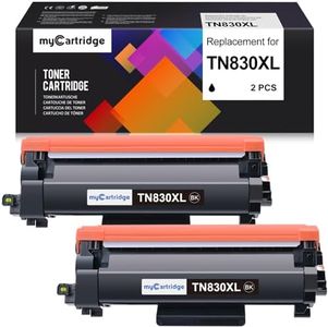myCartridge Remanufactured Toner Cartridge Replacement for Brother TN830XL TN830 TN-830XL Toner for HL-L2460DW DCP-L2640DW HL-L2405W MFC-L2820DW HL-L2400D HL-L2480DW MFC-L2820DWXL Printer(2 Pack)