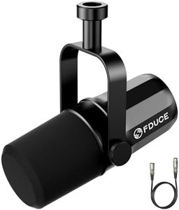 FDUCE SL40X XLR Dynamic Microphone for Vocal Recording, Podcasting, Gaming, Live Streaming&Broadcasting, All Metal Cardioid Mic, Voice-Isolating Technology -Black