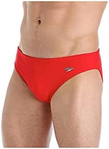 Speedo Men's Xtra Life Lycra Solar 1 Inch Brief Swimsuit, US Red, 36