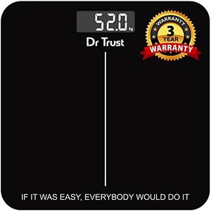 Dr Trust USA Inspire Personal Digital Electronic Weight Machine For Human Body 180Kg Capacity Weighing Scale-523 (Black) …