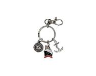 Titanic 1912 Keychain Charm Key Ring with Ship Anchor and White Star Line Logo Design