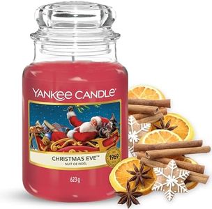 Yankee Candle Christmas Eve Scented, Classic 22oz Large Jar Single Wick Candle, Over 110 Hours of Burn Time