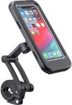 Axenora Waterproof Bike Mobile Holder with Aluminum Alloy Base, 360° Rotatable Motorcycle Phone Mount Stand for Handlebar, Anti-Glare Touch-Screen Case for Bicycles, Scooters & Electric Bikes