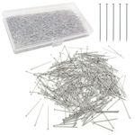 Sewing Pins Flat Head, 1000 Pcs Straight Pins Sewing with Flat Head 1 Inch Fine Satin Pin for Fabric Quilting Dressmaker Crafts