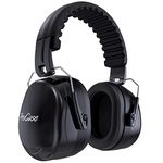 ProCase Ear Defenders Adult, 34db Noise Cancelling Headphones Autism Ear Protectors Foldable Hearing Protection Safety Ear Muffs for Alpine Construction Shooting Hunting Machinery Work Mowing -Black