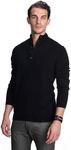 State Cashmere Button Up Mock Neck 