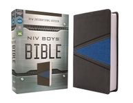 NIV, Boys' Bible, Leathersoft, Gray/Blue, Comfort Print: A Foundation for Lifelong Faith and Learning for Boys Ages 8-12