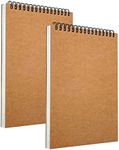 2Pack A4 Sketch Books Sketch Pads Hard Back Cover A4 Spiral Bound Sketch Pad for Children Adults 160gsm Paper 60 Pages