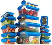 40-Piece Airtight Food Containers With Lids - Superior BPA-Free Food Storage Containers Set - 100% Leak Proof Takeaway Containers, Reusable Meal Prep Lunch Boxes - Dishwasher, Microwave & Freezer Safe