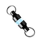 Belivoz Powerful Magnetic Keychain for Bike, Key Holder for Car Keys - Detachable Key Ring Quick Release Metal Keychain (Black)