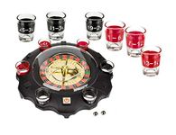 Invero Casino-Style Electric Roulette Wheel - Adults Drinking Game Includes 6 Shot Glasses and all Equipment - Fun Novelty Drinks Accessory for all Parties, Festive Times, Homes and more