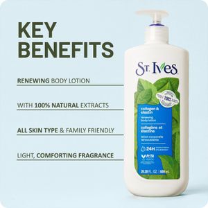 St Ives Collagen Body Lotion 621ml – Hydrating Moisturizer