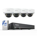 Reolink 12MP PoE Security Camera System with 4pcs IK10 Vandal-Proof, 145° Wide-Angle 12MP Cams Outdoor, Color Night Vision, Person/Vehicle/Pet Detection, 2-Way Audio, 8CH NVR with 2TB HDD, RLK8-1200V4