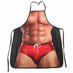 ABCTen Sexy Funny Novelty Kitchen Apron Cooking BBQ Grilling Baking Party Muscle Man Apron For Men Gift