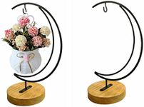 YY YEARCHY Ornament Display Stand Iron Pothook Stand for Hanging Globe Air Plant Terrarium, Witch Ball, Christmas Ornament and Home Wedding Decoration(11*4.63", 2PCS)