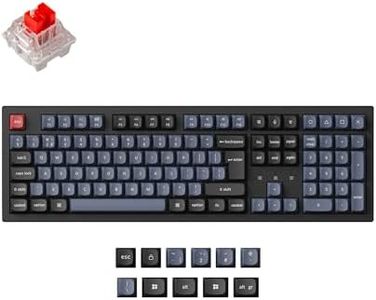 Keychron K10 Pro QMK/VIA Custom Wireless Mechanical Keyboard, Hot-swappable ISO UK Layout Full Size 108 Keys Programmable RGB Backlit Red Switch, Bluetooth/USB-C Wired for Mac Windows Linux