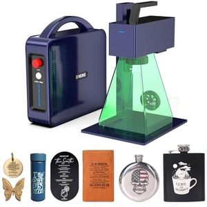 GWEIKE G2 Pro 30W Fiber Laser Engraver, 15000mm/s Fast Laser Engraver Machine with 3D & Deep Engraving, 150x150mm Working Area, Portable Laser Marking Machine for Jewelry, Metal, Leather, Dog Tags