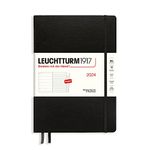 Leuchtturm1917 - Weekly Planner & Notebook Composition (B5) 2024, with booklet, Black, English