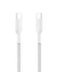 Belkin Apple Certified USB-C to USB-C Braided Nylon Cable 1M | Fast Charging Cable | Type C Charger Cable for iPhone 17, 16, Galaxy S25, Pixel 9, MacBook, iPad Pro | 2 Years Warranty | White