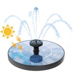 AMZtime Solar Fountain 2024 Novel Solar Water Fountain with 6 Nozzles Solar Powered Water Fountain Pump, Solar Pump Fountain for Outdoor Garden, Pond, Swimming Pool, and Bird Bath