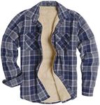 COOFANDY Mens Fleece Lined Plaid Sh