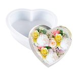 Cayway Large Resin Silicone Mould Heart Shape Silicone Mold Epoxy Resin Crystals Silicone Moulds for Flowers Preservation, Resin Casting, DIY Wedding, Home Decoration