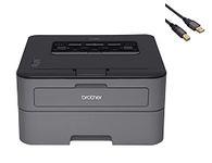 Brother HL-L2300 Monochrome Laser Printer with Duplex Printing for Business Office Home - up to 2400 x 600 Resolution - 27 ppm Print Speed, Hi-Speed USB 2.0, 250-sheet Capacity, BROAGE Printer Cable