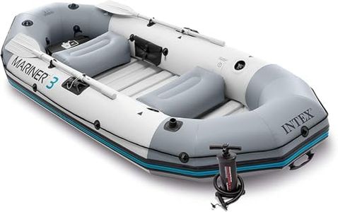 Intex 68373NP Mariner 3 Inflatable Dinghy 3 Man Boat with Aluminium Oars and Pump,Multicolor,297 cm x 127 cm x 46 cm