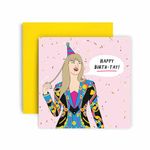 Huxters Birthday Cards for Men and Him and Her Women – Happy Birth Tay - Taylor Swift - Sister Brother Uncle Friend Mum Auntie Nan Grandad - 14.8cm