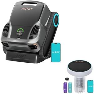 Aiper Scuba X1 Pro Max Robotic Pool Cleaner & Skimmer with HydroComm Pure Smart Pool Monitor, 8,500 GPH Suction, Ultra-Fine Filtration, Real-Time Water Monitoring & Underwater WiFi Connection, Grey