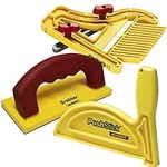 Milescraft 7334 Safety Bundle - Includes Feather Board, Push Stick, and Free Grabber Push Block. Ideal for use on Router Tables, Table Saw, Jointers, and Even Band saws, Yellow