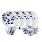 Royal Doulton Pacific 40021450 16 Pc Dinnerware Set Splash Porcelain Blue, 36.23