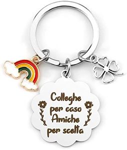 Regalo Collega Donna, Portachiavi Colleghe Per Caso Amiche Per Scelta, Regali Ufficio Divertenti, Pensierini Di Natale Per Colleghe