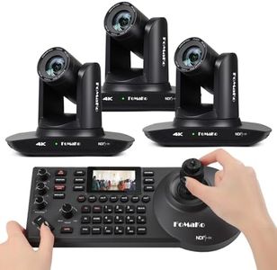 FoMaKo 4K 20X PTZ Camera HDMI AI Auto-Tracking PTZ Camera,for Church Worship Education Conference Events,NDI 6 & NDI HX3 Certified(K20UHx3+KC608 Pro)
