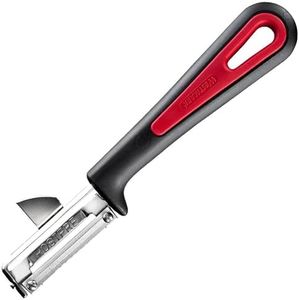 Westmark Universal-Sparschäler/Pendelschäler mit Ausstecher, Gallant, Mit aufgeschraubter Edelstahklinge, Schwarz/Rot, 290922E1, 16.5 x 3.7 x 2 cm