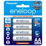 Panasonic BK-3MCCE/4BN Eneloop(Up to 2000 mAH) AA Ni-MH Pre-Charged Rechargeable Batteries, 4-Battery Pack