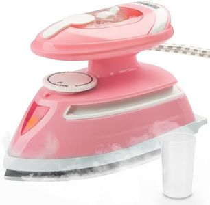 Duronic Travel Iron SI4 PW Portable Steam Irons with Dual Voltage Lightweight Electric Mini Iron with Ceramic Plate 420W Compact Iron for Travelling Sewing & Holidays