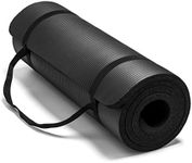 15MM Thick Yoga Mat Non-Slip Durable Exercise Fitness Gym Mat Lose Weight Pad (Black)