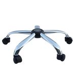 MRC Chairs Chrome Base/Chair Accessories/Heavy Duty Chair Base with Wheels/Chair Stand/Stand Replacement/Metal 25" Inches with Nylon Wheels