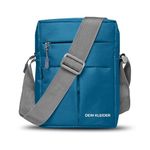 DEIN KLEIDER Nylon Sling Cross Body Travel Office Business Messenger one Side Shoulder Pouch Bag for Men and Women (Turquoise)