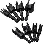 Mesee 8 Pieces HSS Wood Plug Cutter Drill Bits Set 1/4" Hex Shank Quick Change Tenon Drill Bit Cutter Taper Claw Type Cork Drill Bit for Woodworking Hole Saw Cutting Tool, 1/4" 1/2" 3/8" 5/8"