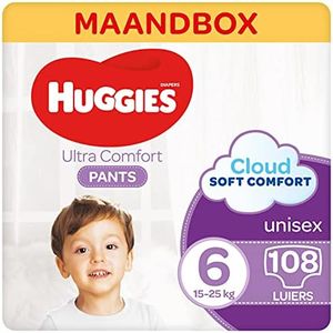Huggies Ultra Comfort Pants, Culottes absorbantes bébé Taille 6 (15-25 kg) x108