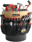 IRONLAND Bucket Tool Organizer Fit 3.5-5 Gallon Bucket, 51 Pockets, Bucket Tool Caddy Organization for Garden, Construction, Carpenter, Electrician, Builder Kah & Black