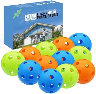 FINGER TEN Plastic Baseballs Softball 12/24 Pack Practice Hitting Balls Lightweight for Kids Men Women Indoor Outdoor Training (12 Pcs-Multicolor)